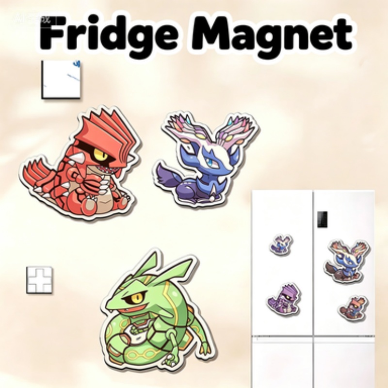 Model Kit Lugia - مغناطيس ثلاجة أكريليك لشخصيات إكسيرناس، يفيلتال،