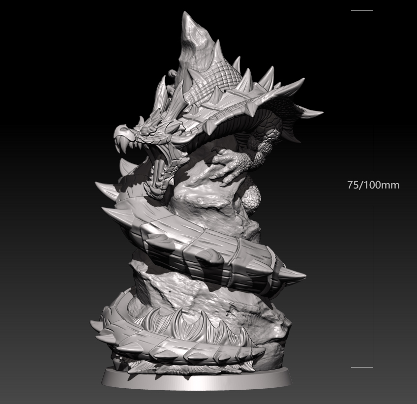 Model Kit Dragon - مجموعة نماذج من الراتنج مقاس 75