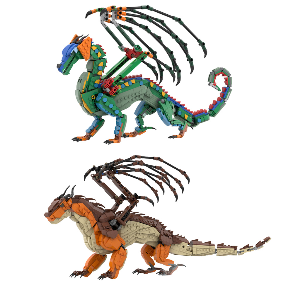 Model Kit Dragon - مكعبات بناء رين وينج من إم