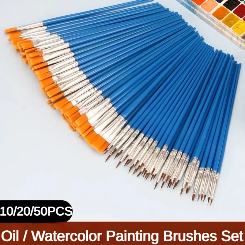 Model Kit Acrylic Paint - 10/20/50 قطعة مجموعة فرش الطلاء الاكريليك