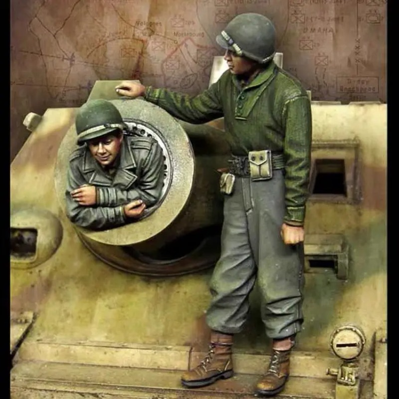 Model Kit Ww2 - 1/35 مقياس الراتنج الشكل يموت الصب