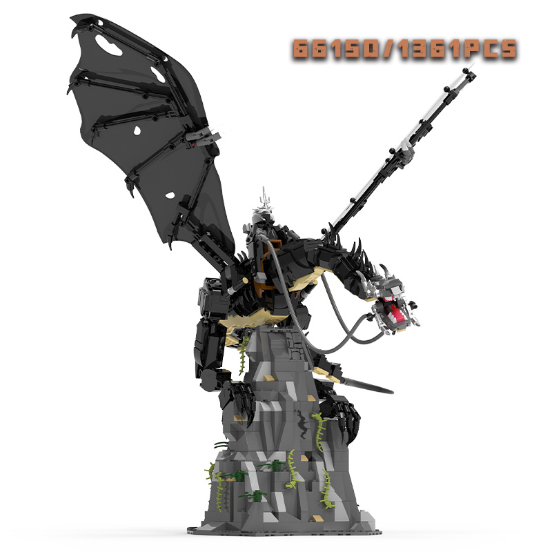 Model Kit Dragon - 1361 قطعة مجموعة مكعبات بناء الساحرة