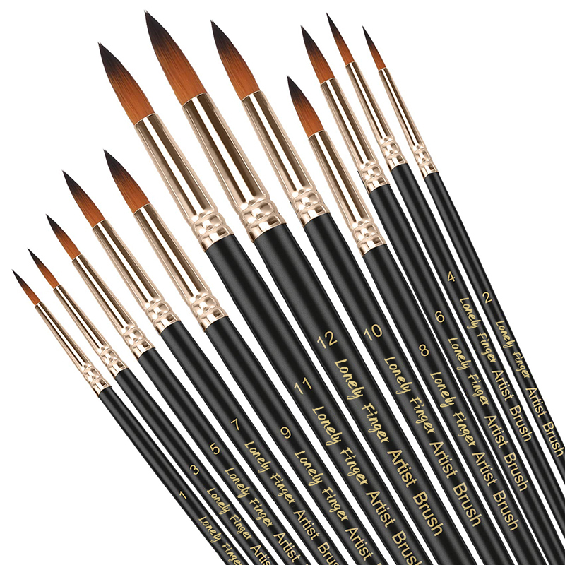 Model Kit Acrylic Paint - 12/24/48 قطعة مجموعة فرش الطلاء فرشاة