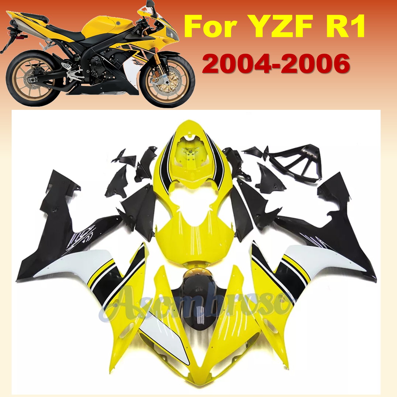 Model Kit Yamaha R1 - طقم هيكل خارجي للدراجات النارية من