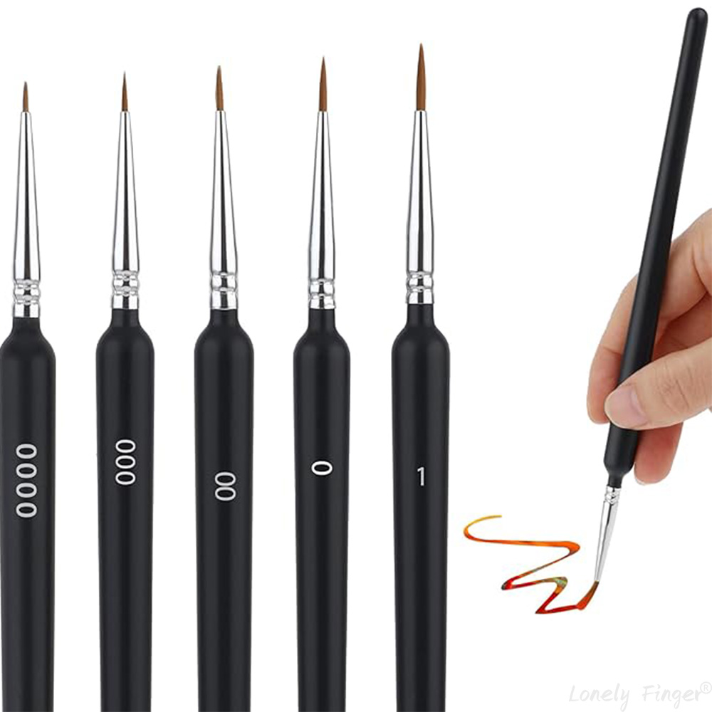 Model Kit Acrylic Paint - مجموعة فرش الطلاء 5/11 قطعة، فرش