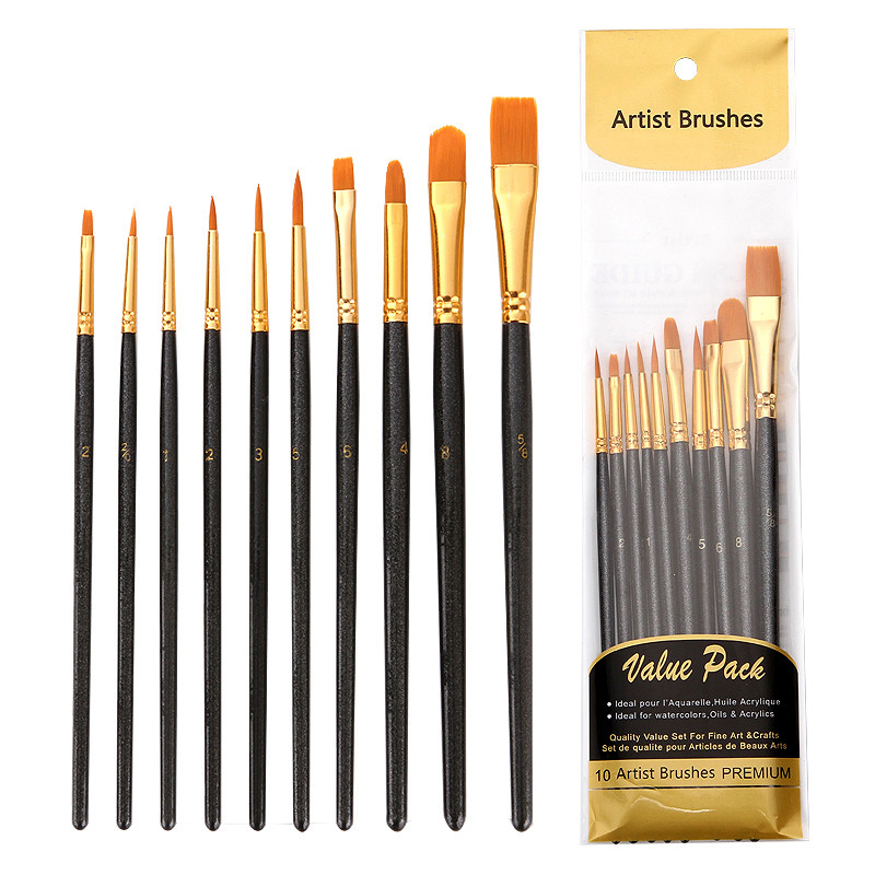Model Kit Acrylic Paint - مجموعة فرش طلاء فنية من النايلون