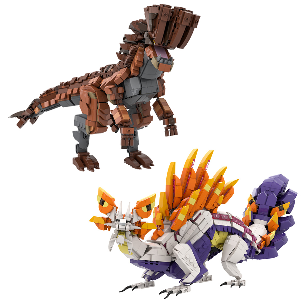 Model Kit Dragon - MOC الألعاب الشعبية الوحش هنتر باروث