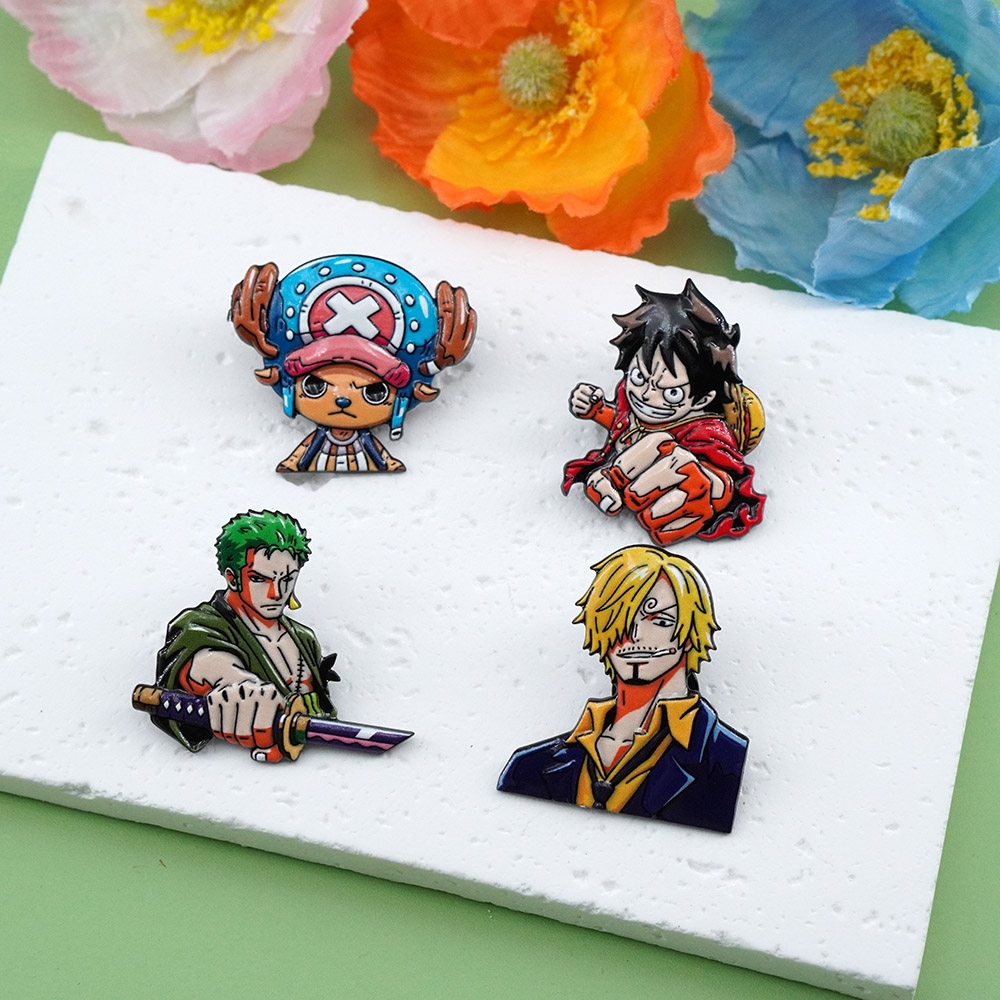 4 قطع دبابيس معدنية كرتونية بت - مراجعة Model Kit One Piece Bandai وسعره