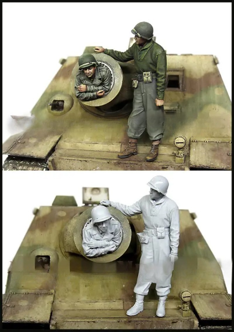 1/35 مقياس الراتنج الشكل يموت  - مراجعة Model Kit Ww2 وسعره