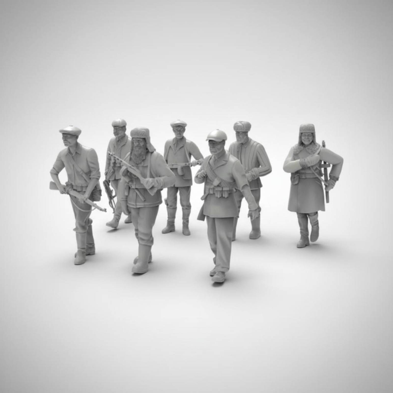 7 قطع مجسمات جنود الحرب العالم - مراجعة Model Kit Figure وسعره