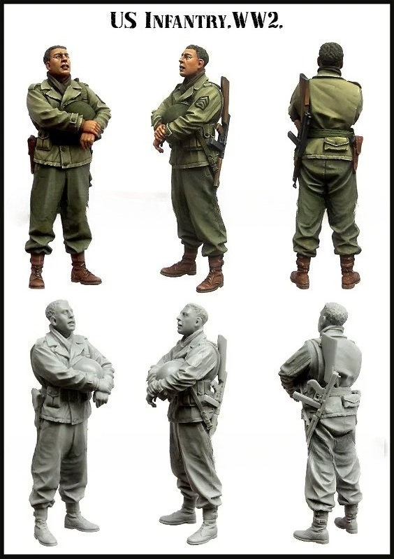1/35 مقياس مشاة الجيش الأمريكي - مراجعة Model Kit Ww2 وسعره