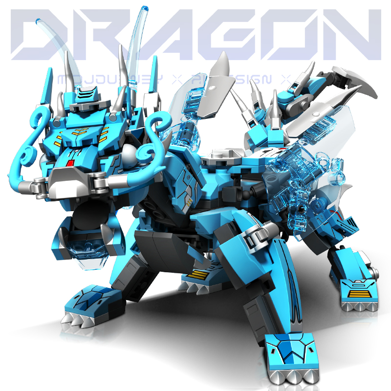 2 في 1 مكعبات بناء ميكا روبوت  - مراجعة Model Kit Dragon وسعره