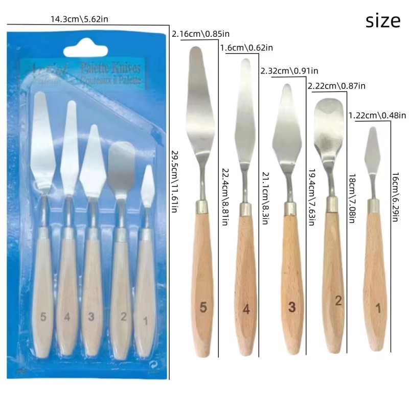 مجموعة من 5 قطع سكاكين لوحة ال - مراجعة Model Kit Acrylic Paint وسعره